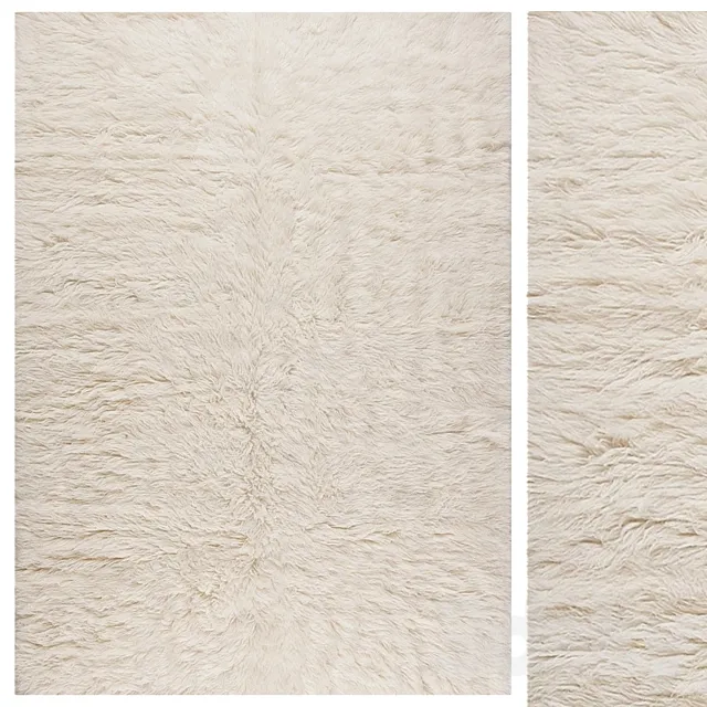 Flokati wool rug 3D Model Flokati wool rug 3D Model