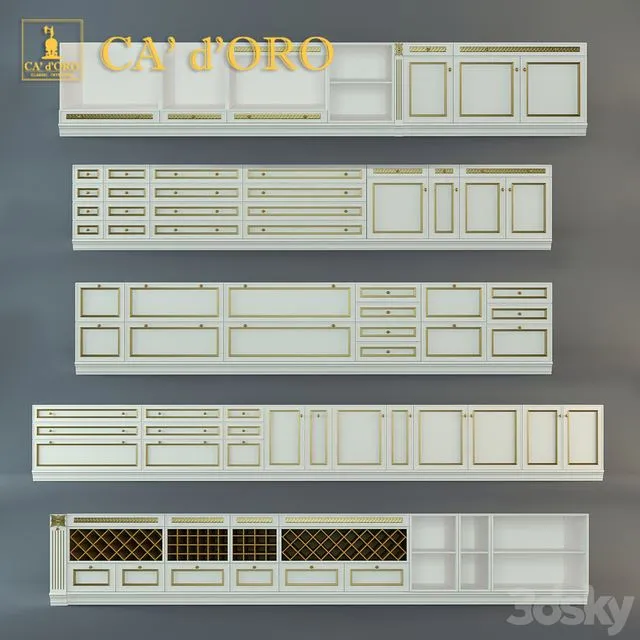 Floor cabinets Fortuna CA ‘d’Oro 3D Model