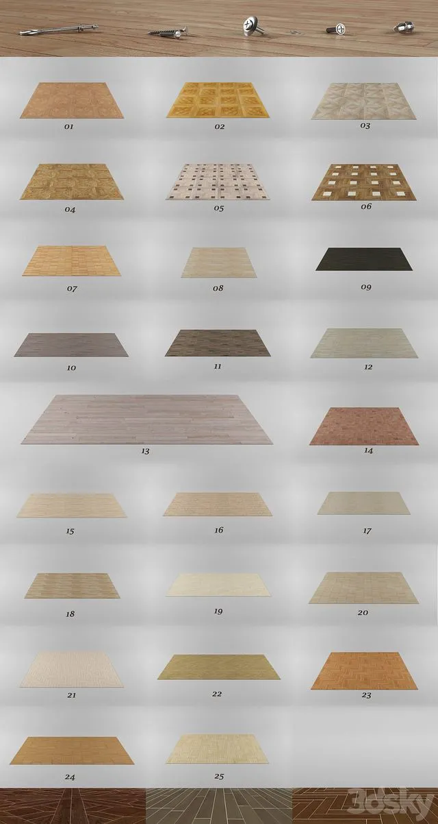 Floor coverings vol. 02 3D Model Floor coverings vol. 02 3D Model