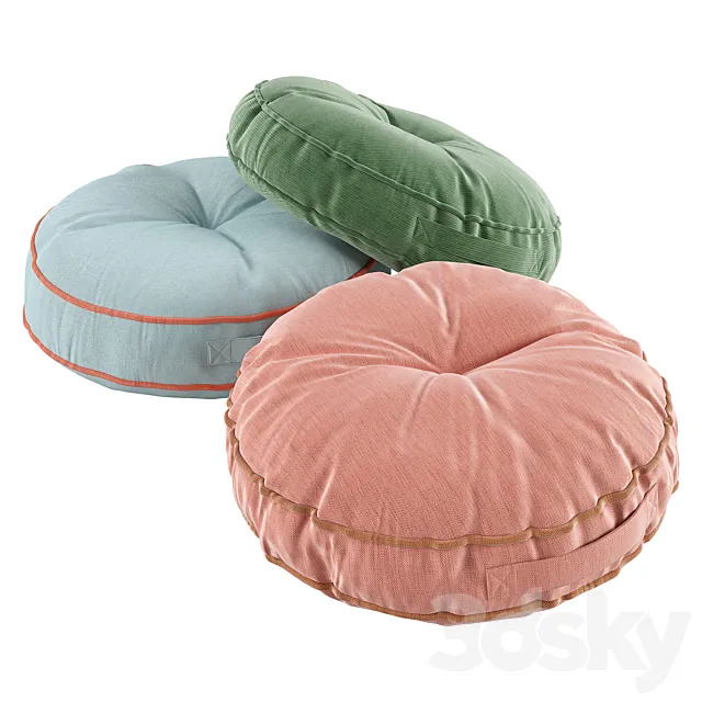 Floor Cushion Gokwalla 3D Model