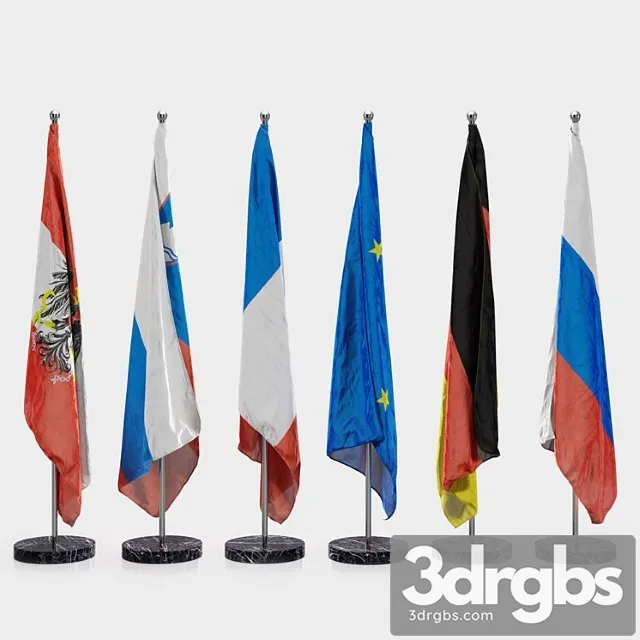 Floor flags 3D Model Download