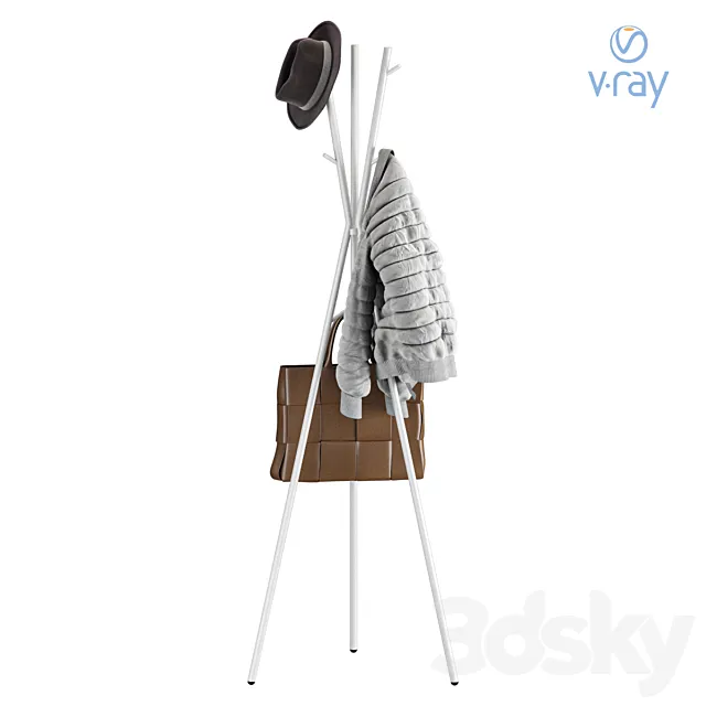 Floor hanger ikea ECRAR Clothes hanger hallway 3D Model Floor hanger ikea ECRAR Clothes hanger hallway 3D Model