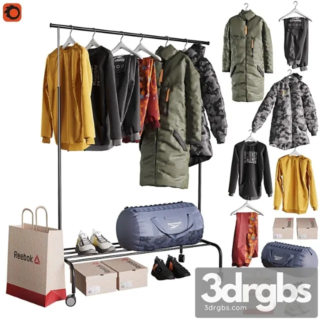 Floor hanger with clothes Floor hanger with clothes