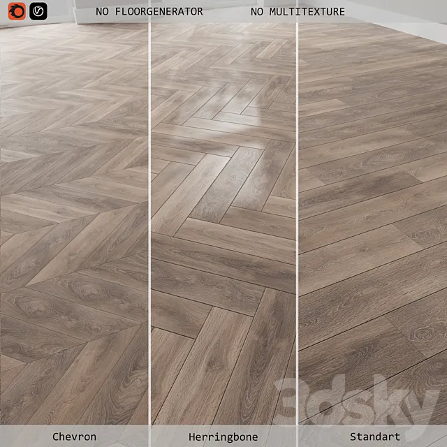 Floor laminate 218 Palace oak 3D Model