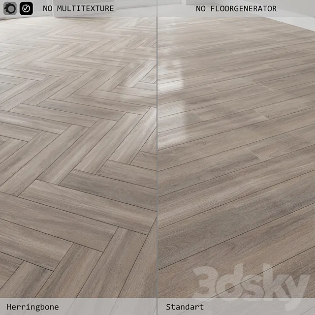 Floor laminate 277 Bostonian Oak Gray 3D Model