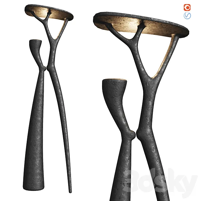 Floor Lamp Abstract Loft Concept 3D Model Floor Lamp Abstract Loft Concept 3D Model