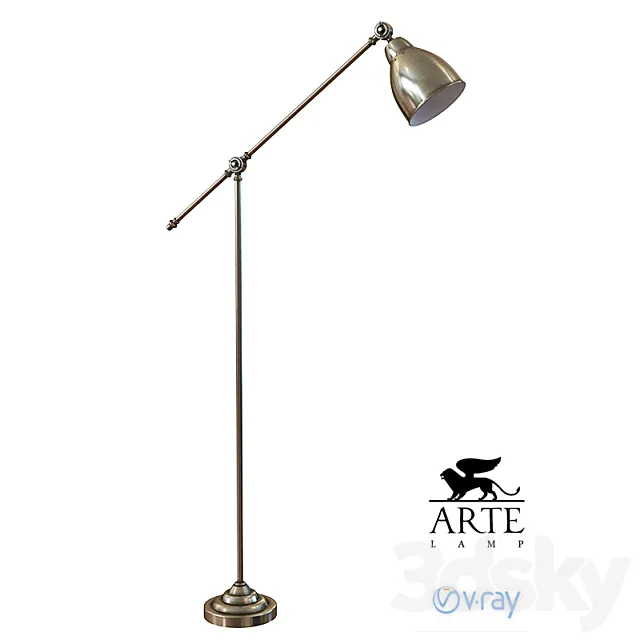 Floor lamp Arte Lamp 43 A2054PN-1AB 3DModel Floor lamp Arte Lamp 43 A2054PN-1AB 3DModel