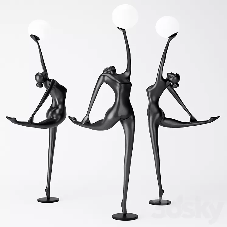 Floor lamp BALLERINA H216 3D Model Free Download Floor lamp BALLERINA H216 3D Model Free Download