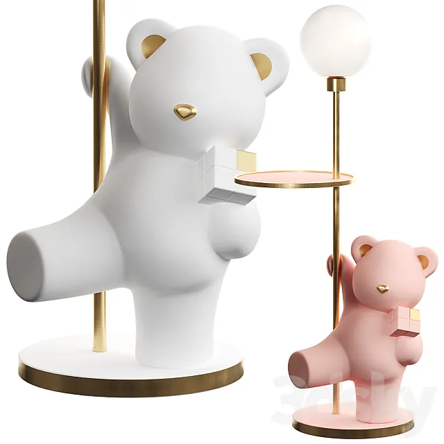 Floor lamp bear cub 3D Model Floor lamp bear cub 3D Model