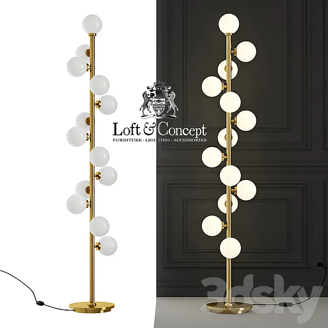 Floor lamp BUBBLE STIK COLD FLOOR LAMP 3D Model Floor lamp BUBBLE STIK COLD FLOOR LAMP 3D Model