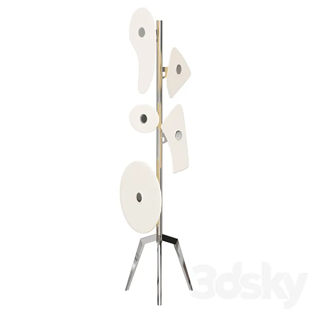 Floor lamp Designer floor lamp Orbital Terra by Foscarini (white) 3D Model Floor lamp Designer floor lamp Orbital Terra by Foscarini (white) 3D Model