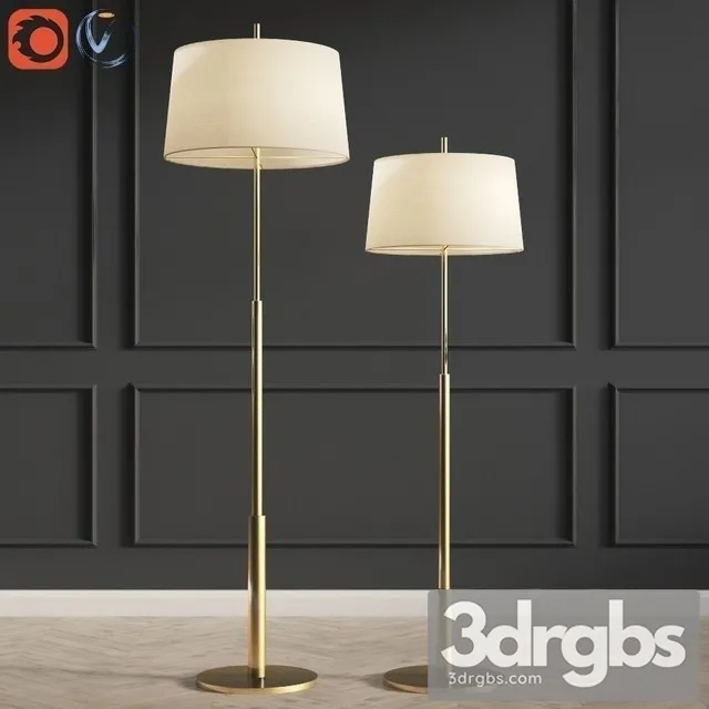 Floor Lamp Diana Santa Cole Gold 3D Model Download