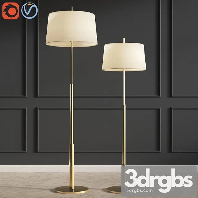 Floor lamp diana santa & cole gold 3D Model Download