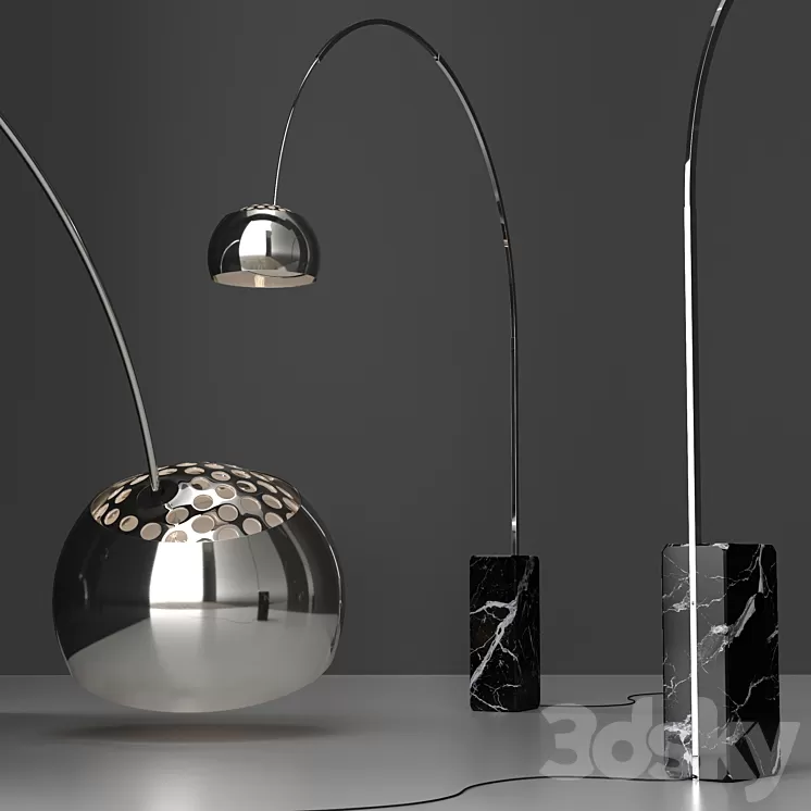 Floor Lamp Flos Arco BLACK 3D Model Floor Lamp Flos Arco BLACK 3D Model
