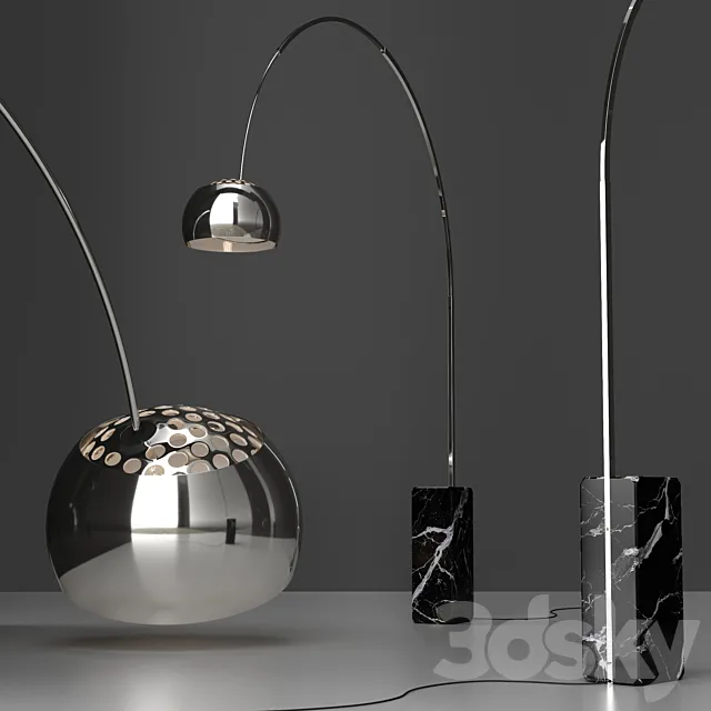 Floor Lamp Flos Arco BLACK 3DModel