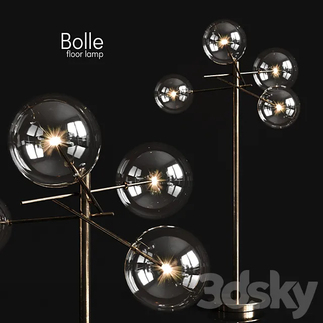 Floor lamp Gallotti & Radice Bolle 3D Model Floor lamp Gallotti & Radice Bolle 3D Model