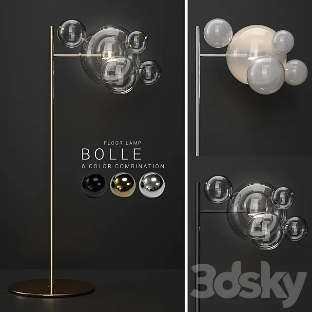Floor lamp Giopato & Coombes Bolle 6 bubbles 3DModel Floor lamp Giopato & Coombes Bolle 6 bubbles 3DModel