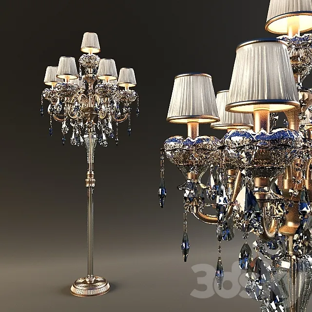 Floor lamp in a classic style 3D Model Floor lamp in a classic style 3D Model