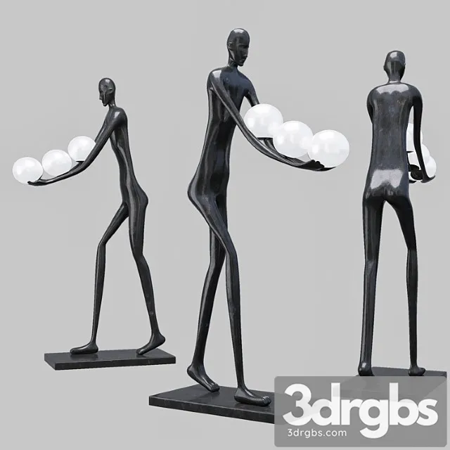 Floor Lamp Kind Black H187 3D Model Download