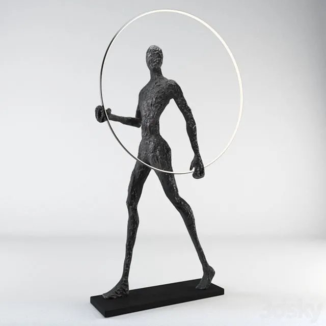 Floor lamp LED Man Ring H215 3D Model Floor lamp LED Man Ring H215 3D Model