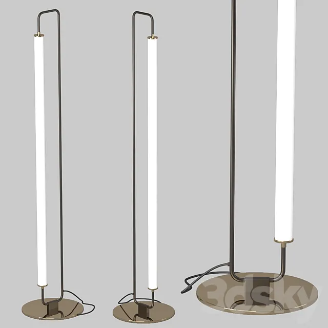 Floor lamp Linear Metal 3D Model