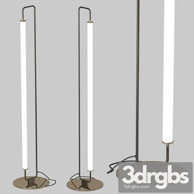 Floor Lamp Linear Metal 3D Model Download