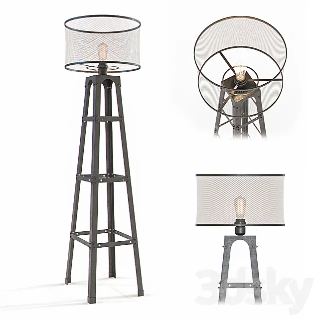 [3DSKY] Floor Lamp Lussole LSP-9887 3DModel | NEW UPDATE 2024