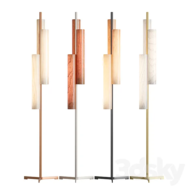 Floor lamp Lzf Black Note Triplet P Collection 3D Model