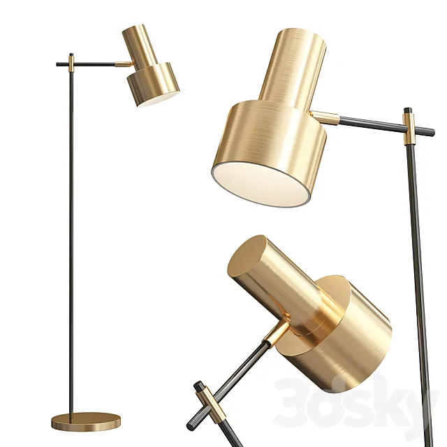 [3DSKY] Floor Lamp Margarita Brass Floor Lamp 3DModel | NEW UPDATE 2024