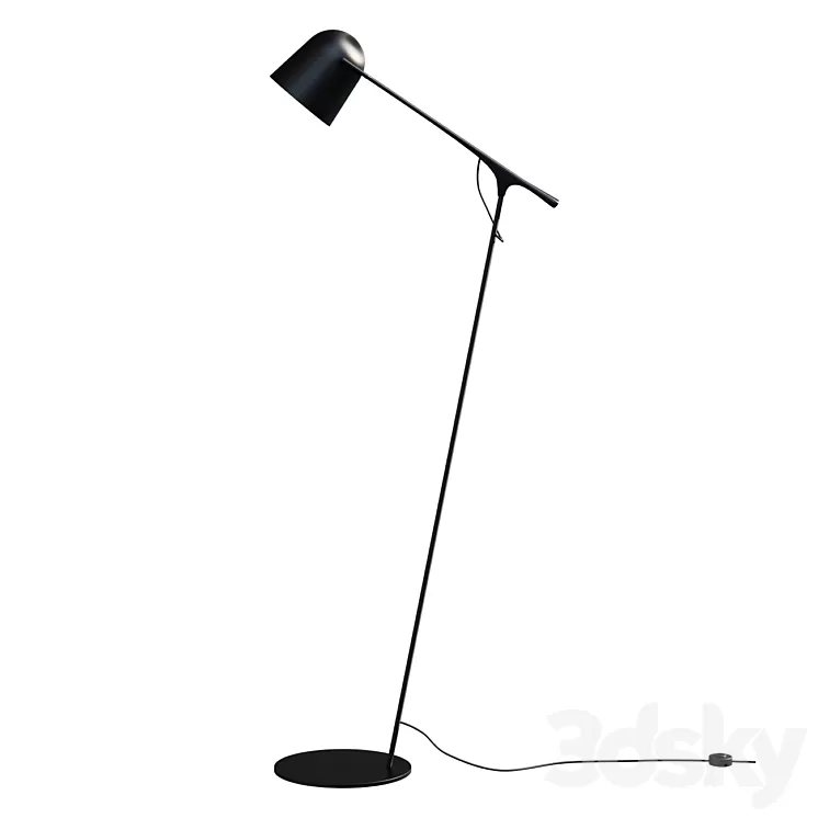 Floor lamp Minimal Black Iron Floor Lamp 3D Model Free Download