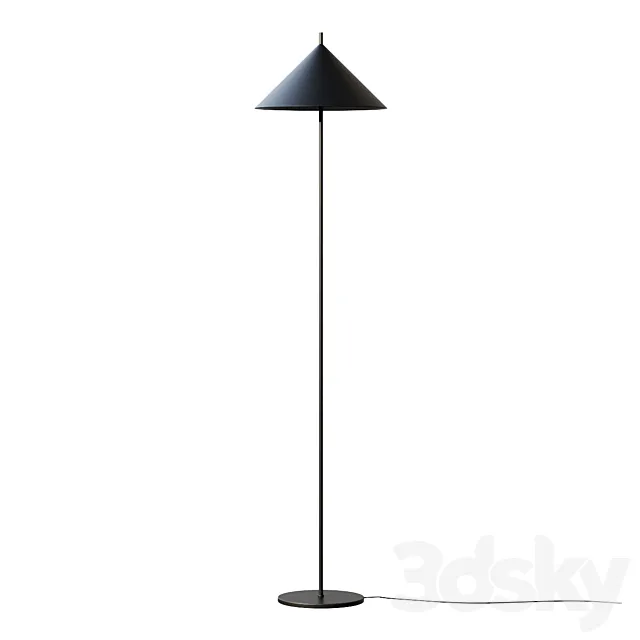 Floor lamp Minimal Black Metal Floor Lamp 3D Model