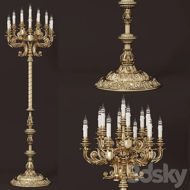 Floor lamp Moscatelli 31055 3D Model Free Download