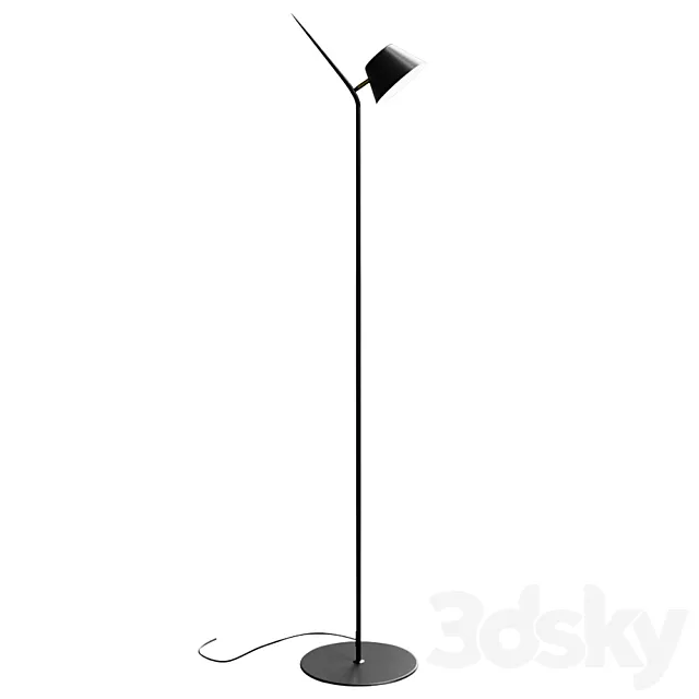 Floor lamp Mysti black 3D Model Floor lamp Mysti black 3D Model