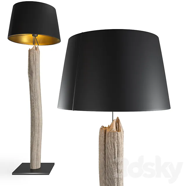 Floor Lamp Nature Straight 3D Model Floor Lamp Nature Straight 3D Model