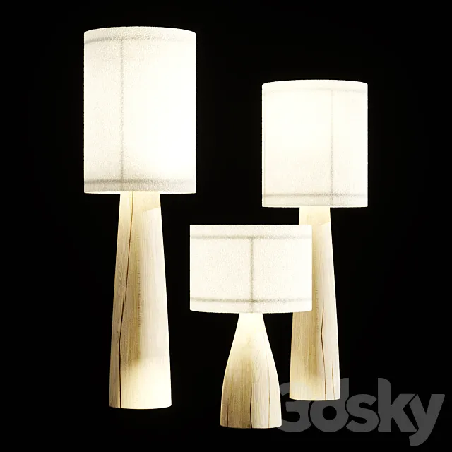 Floor lamp Oak lamp FL4 Bengra 3D Model Floor lamp Oak lamp FL4 Bengra 3D Model