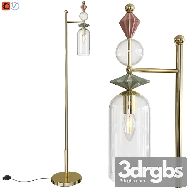Floor Lamp Odeon Light 4855 1f Bizet 3D Model Download