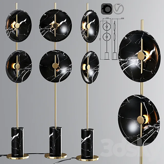 Floor lamp Rakumba Lighting Mito floor lamp 3DModel Floor lamp Rakumba Lighting Mito floor lamp 3DModel