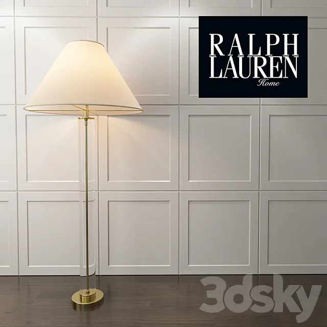 Floor lamp Ralph Lauren mod: Modern Floor Lamp in natural brass 3D Model Floor lamp Ralph Lauren mod: Modern Floor Lamp in natural brass 3D Model