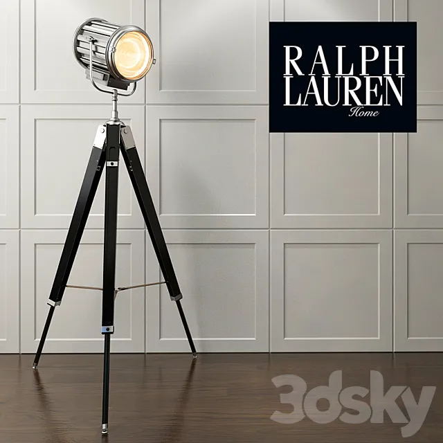 floor lamp Ralph Lauren MONTAUK SEARCH LIGHT FLOOR LAMP IN EBONY 3DModel floor lamp Ralph Lauren MONTAUK SEARCH LIGHT FLOOR LAMP IN EBONY 3DModel