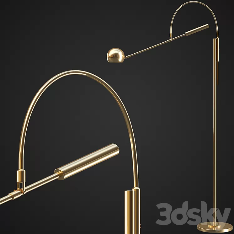 Floor lamp Restoration Hardware Orbiter II 3D Model