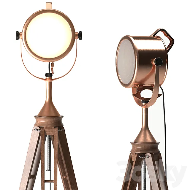 floor lamp vintage 3D Model floor lamp vintage 3D Model