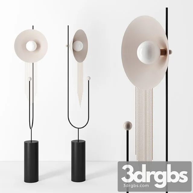 Floor Lamp With Hair by Adir Yakobi 3D Model Download