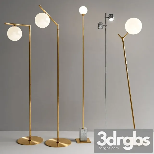 Floor lamps aromas del campo set 3D Model Download