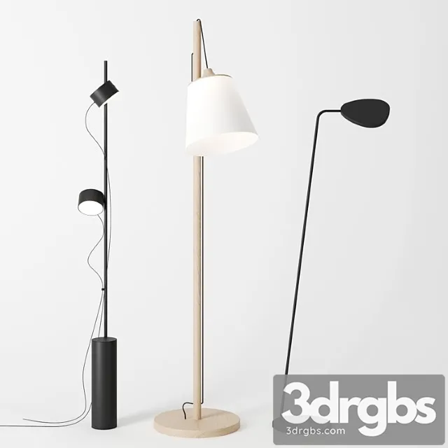 Floor lamps by muuto 3D Model Download