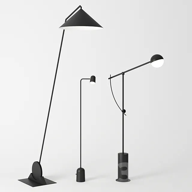 Floor lamps by Northern 3D Model Floor lamps by Northern 3D Model