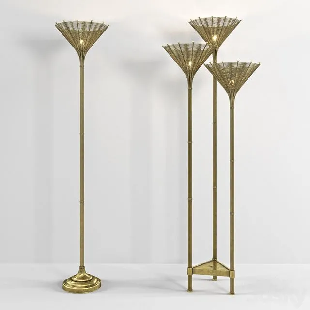 Floor lamps Kon Tiki Eichholtz 3D Model Floor lamps Kon Tiki Eichholtz 3D Model