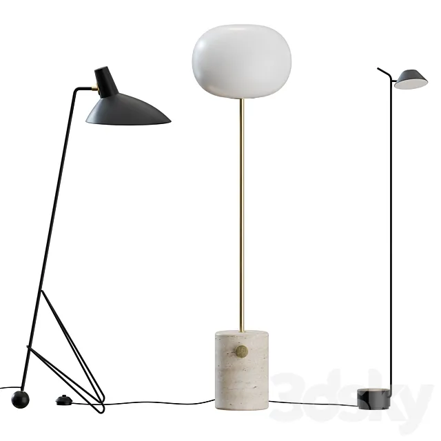 Floor Lamps Set 02 3DModel
