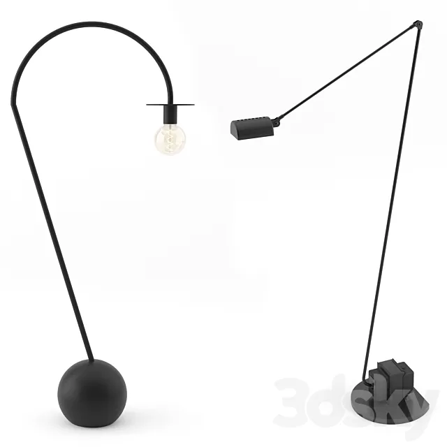 Floor lamps set 3D Model Floor lamps set 3D Model