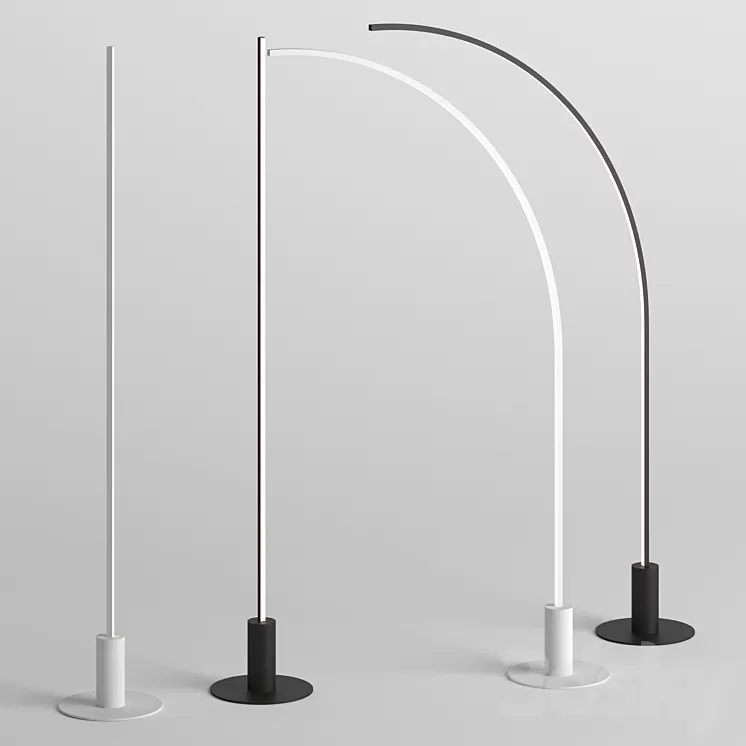 Floor Line and Floor c-line floor lamps from Forstlight 3D Model Free Download