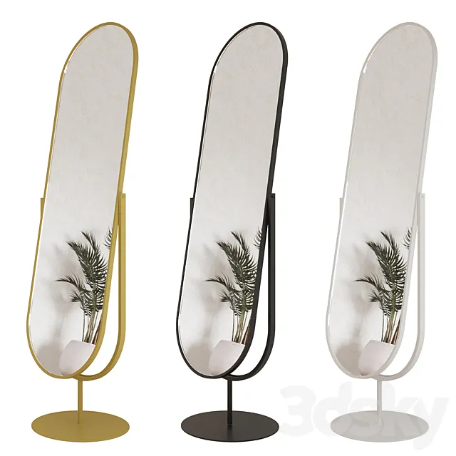 Floor mirror on a leg 3D Model